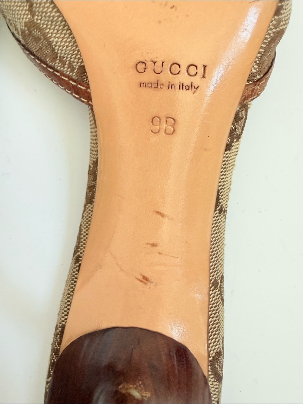 Gucci Tom Ford Era GG Canvas Bamboo Horsebit Mule Heels Archival Y2K Monogram 9 - Picture 7 of 9